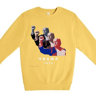 Trump For President 2024 Election Fight Premium Crewneck Sweatshirt