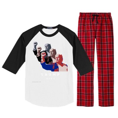 Trump For President 2024 Election Fight Raglan Sleeve Pajama Set