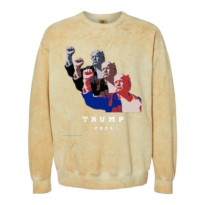 Trump For President 2024 Election Fight Colorblast Crewneck Sweatshirt