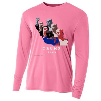 Trump For President 2024 Election Fight Cooling Performance Long Sleeve Crew