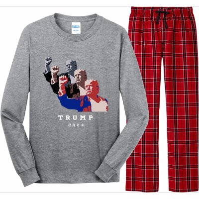 Trump For President 2024 Election Fight Long Sleeve Pajama Set