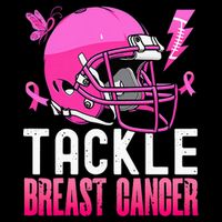 Tackle Football Pink Ribbon Breast Cancer Awareness Women's Crop Top Tee