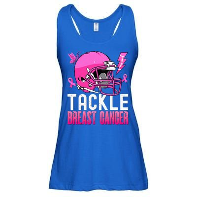 Tackle Football Pink Ribbon Breast Cancer Awareness Ladies Essential Flowy Tank