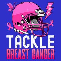 Tackle Football Pink Ribbon Breast Cancer Awareness Premium T-Shirt