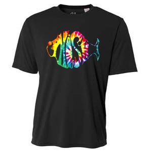 Tie-Dye Fish, Phish-Jam, Fishing Fisherman Cooling Performance Crew T-Shirt