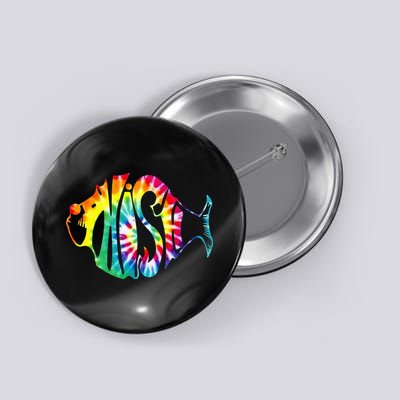 Tie-Dye Fish, Phish-Jam, Fishing Fisherman Button