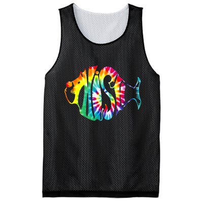 Tie-Dye Fish, Phish-Jam, Fishing Fisherman Mesh Reversible Basketball Jersey Tank