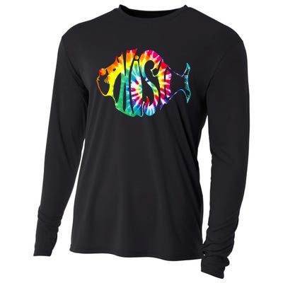 Tie-Dye Fish, Phish-Jam, Fishing Fisherman Cooling Performance Long Sleeve Crew