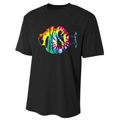 Tie-Dye Fish, Phish-Jam, Fishing Fisherman Performance Sprint T-Shirt