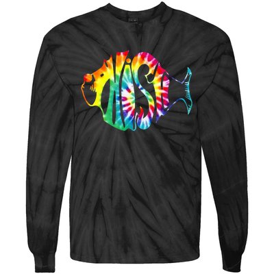 Tie-Dye Fish, Phish-Jam, Fishing Fisherman Tie-Dye Long Sleeve Shirt