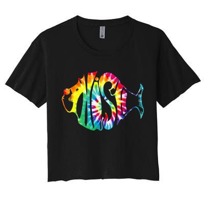 Tie-Dye Fish, Phish-Jam, Fishing Fisherman Crop Top