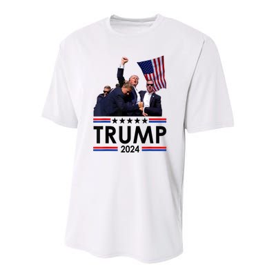 Trump Fist Pump Shot At Trump 2024 Trump Survives Rally Youth Performance Sprint T-Shirt