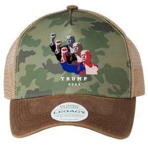 Trump For President 2024 Election Fight Legacy Tie Dye Trucker Hat