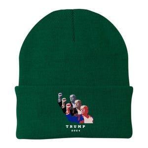 Trump For President 2024 Election Fight Knit Cap Winter Beanie