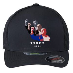 Trump For President 2024 Election Fight Flexfit Unipanel Trucker Cap