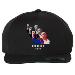 Trump For President 2024 Election Fight Wool Snapback Cap