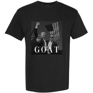 Trump Fist Pump Butler Rally Patriotic Goat Design Garment-Dyed Heavyweight T-Shirt