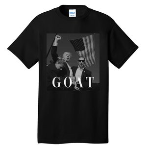 Trump Fist Pump Butler Rally Patriotic Goat Design Tall T-Shirt