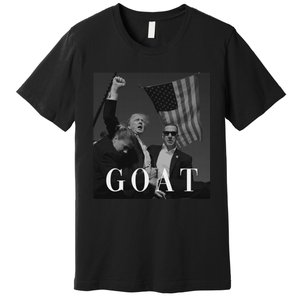 Trump Fist Pump Butler Rally Patriotic Goat Design Premium T-Shirt