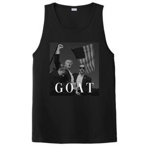 Trump Fist Pump Butler Rally Patriotic Goat Design PosiCharge Competitor Tank