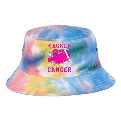 Tackle Football Pink Ribbon Breast Cancer Awareness Tie Dye Newport Bucket Hat