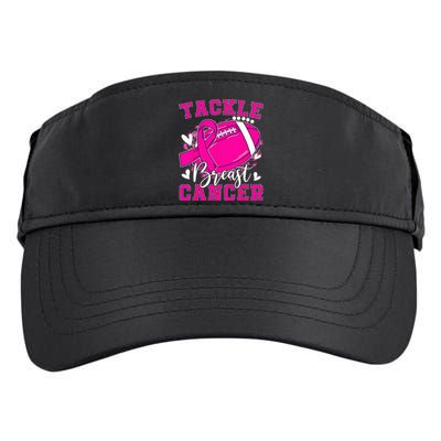 Tackle Football Pink Ribbon Breast Cancer Awareness Adult Drive Performance Visor