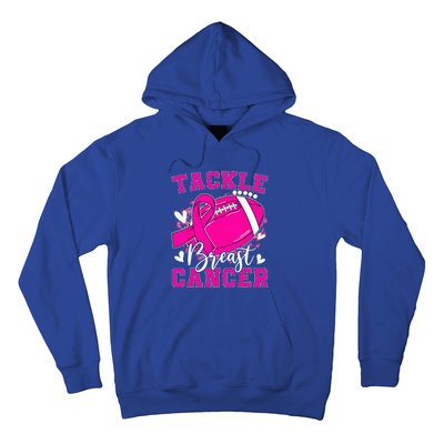 Tackle Football Pink Ribbon Breast Cancer Awareness Hoodie