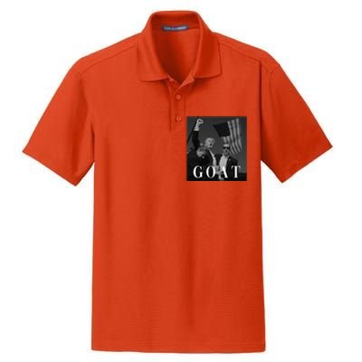 Trump Fist Pump Butler Rally Patriotic Goat Trump Dry Zone Grid Polo