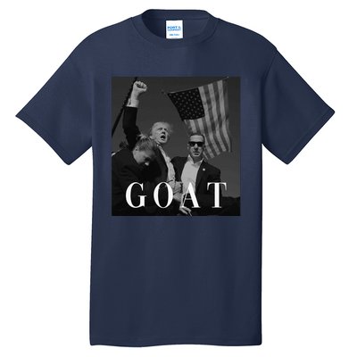 Trump Fist Pump Butler Rally Patriotic Goat Trump Tall T-Shirt