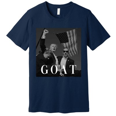 Trump Fist Pump Butler Rally Patriotic Goat Trump Premium T-Shirt