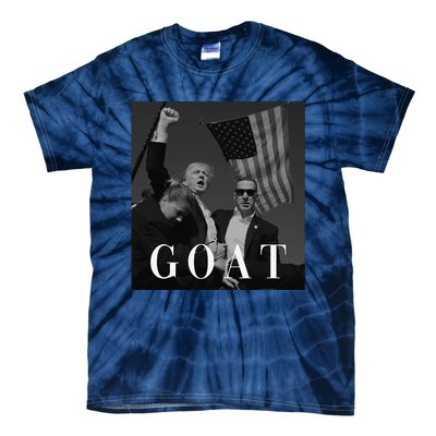 Trump Fist Pump Butler Rally Patriotic Goat Trump Tie-Dye T-Shirt