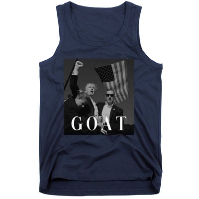 Trump Fist Pump Butler Rally Patriotic Goat Trump Tank Top