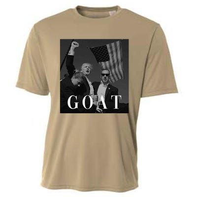 Trump Fist Pump Butler Rally Patriotic Goat Trump Cooling Performance Crew T-Shirt