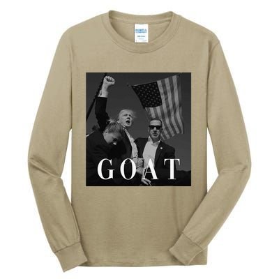 Trump Fist Pump Butler Rally Patriotic Goat Trump Tall Long Sleeve T-Shirt