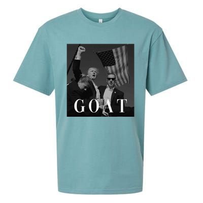 Trump Fist Pump Butler Rally Patriotic Goat Trump Sueded Cloud Jersey T-Shirt