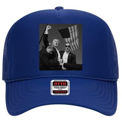 Trump Fist Pump High Crown Mesh Back Trucker Hat