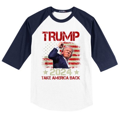 Trump Fist Pump Shot At Trump 2024 Trump Survives Rally Baseball Sleeve Shirt