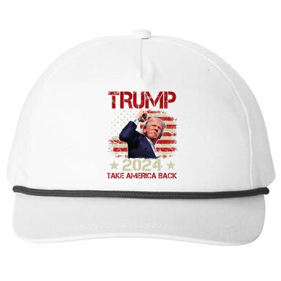 Trump Fist Pump Shot At Trump 2024 Trump Survives Rally Snapback Five-Panel Rope Hat