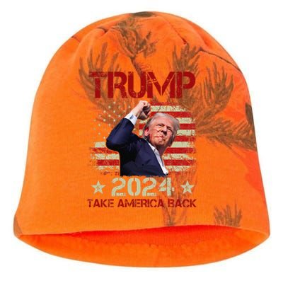 Trump Fist Pump Shot At Trump 2024 Trump Survives Rally Kati - Camo Knit Beanie