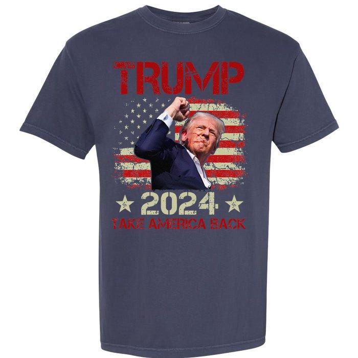 Trump Fist Pump Shot At Trump 2024 Trump Survives Rally Garment-Dyed Heavyweight T-Shirt