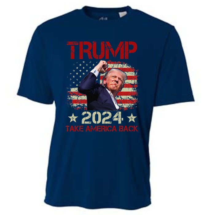 Trump Fist Pump Shot At Trump 2024 Trump Survives Rally Cooling Performance Crew T-Shirt