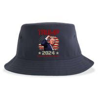 Trump Fist Pump Shot At Trump 2024 Trump Survives Rally Sustainable Bucket Hat