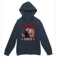 Trump Fist Pump Shot At Trump 2024 Trump Survives Rally Urban Pullover Hoodie