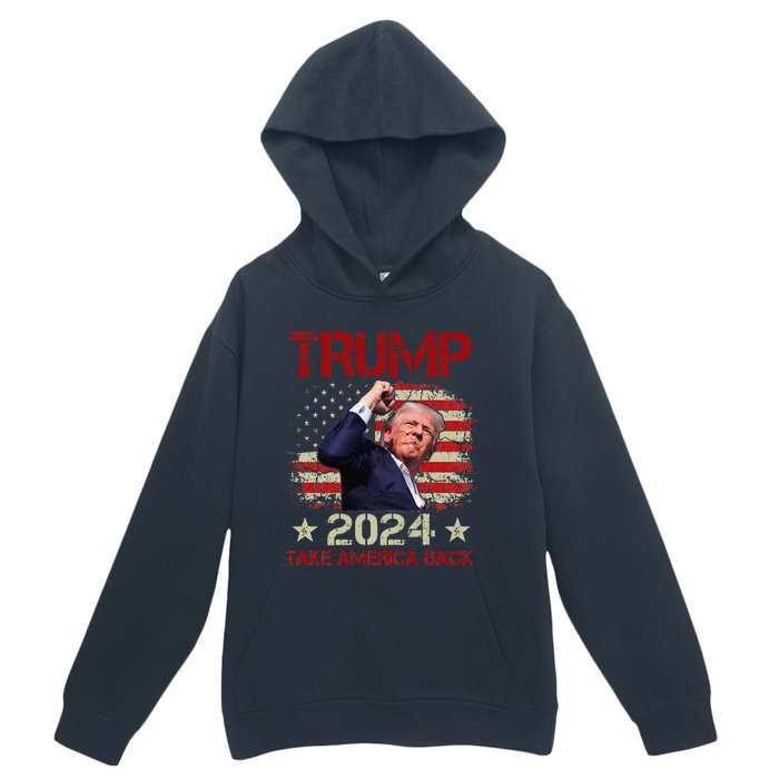 Trump Fist Pump Shot At Trump 2024 Trump Survives Rally Urban Pullover Hoodie