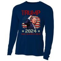 Trump Fist Pump Shot At Trump 2024 Trump Survives Rally Cooling Performance Long Sleeve Crew