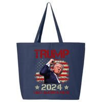 Trump Fist Pump Shot At Trump 2024 Trump Survives Rally 25L Jumbo Tote