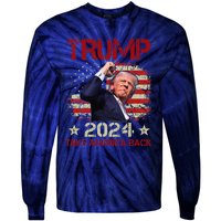 Trump Fist Pump Shot At Trump 2024 Trump Survives Rally Tie-Dye Long Sleeve Shirt