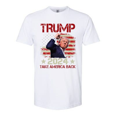 Trump Fist Pump Shot At Trump 2024 Trump Survives Rally Softstyle CVC T-Shirt