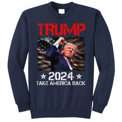 Trump Fist Pump Shot At Trump 2024 Trump Survives Rally Premium Sweatshirt