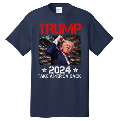 Trump Fist Pump Shot At Trump 2024 Trump Survives Rally Premium Tall T-Shirt